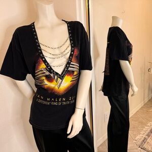 Van  Halen 2012 A Different Kind of Truth Tour Concert Tee Shirt Re-invented.